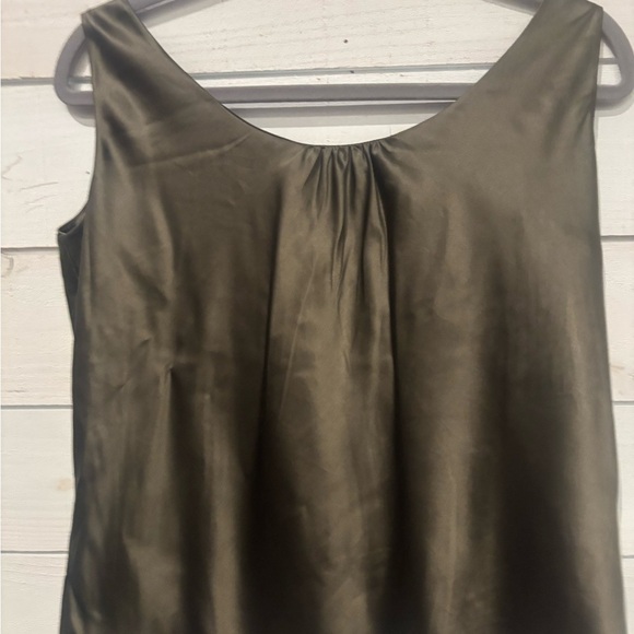 Kate Hill Green Silk Sleeveless Camisole Top size 12P - Picture 3 of 6